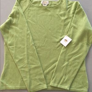 NWT Cashmere Pullover - Honeydew green - size XL